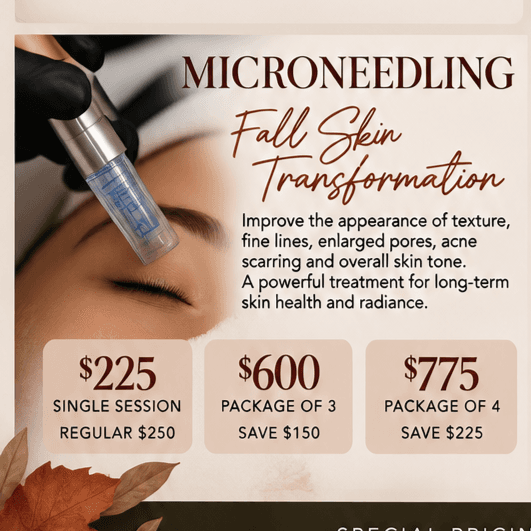 Fall Skin Microneedling 4 Pack at Beauty By Megan Housley in Rogers, AR